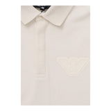 Emporio Armani Polo Mezza Manica Tinta Unita con Logo per Bambino EB000372 PANNA EMPORIO ARMANI 