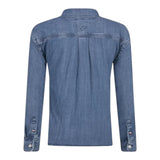 TOMMY HILFIGER camicia in denim tinta unita con tasche Blu per Bambino KB0KB08519 BLU TOMMY HILFIGER 