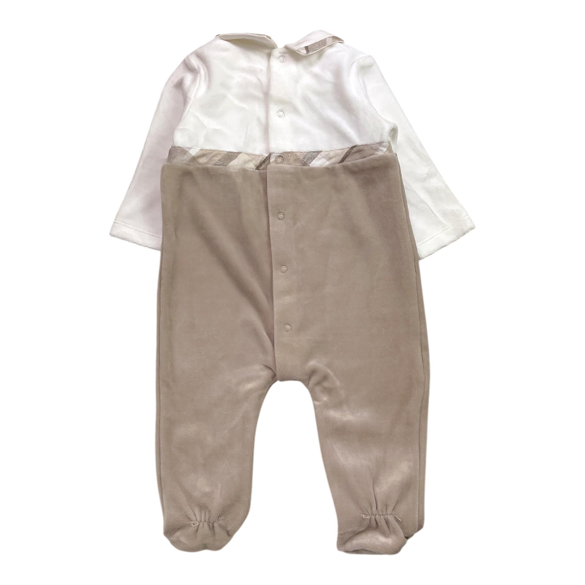 MAYORAL tutina bicolore in ciniglia Bianco/beige per Neonato 2791 BIANCO/BEIGE MAYORAL 