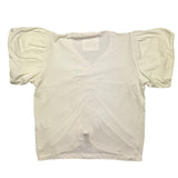 Vicolo T-Shirt Giocollo Einfarbig mit Spitze Creme für Mädchen