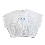 Manila Grace T-Shirt Girocollo Tinta Unita con Stampa per Bambina 176TMJS25 BIANCO MANILA GRACE 