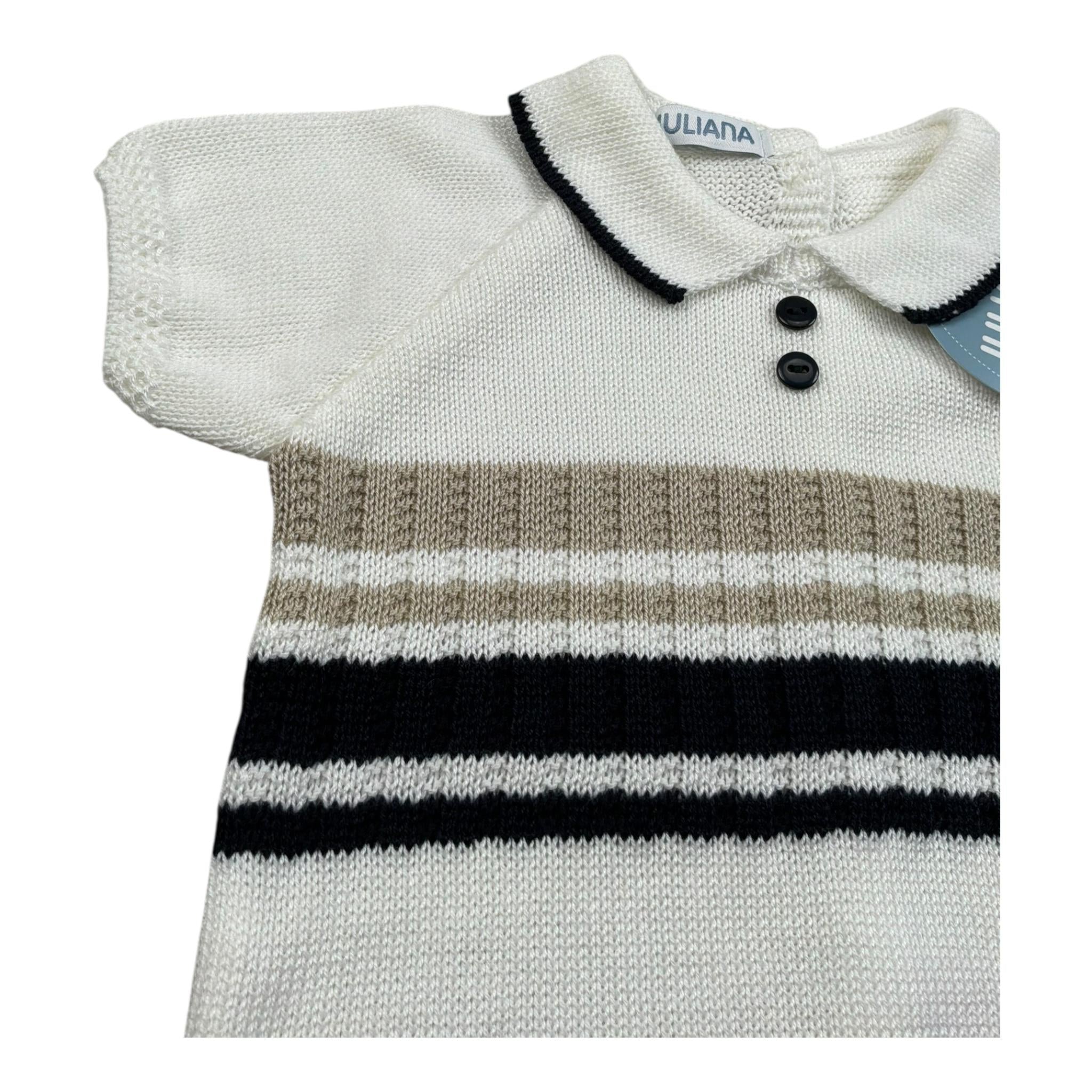 Juliana Pagliaccetto Mezza Manica Tinta Unita per Neonato 25161 PANNA JULIANA 