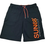 Sun68 Bermuda Tuta Tinta Unita con Logo per Bambino F32330 NERO SUN68 