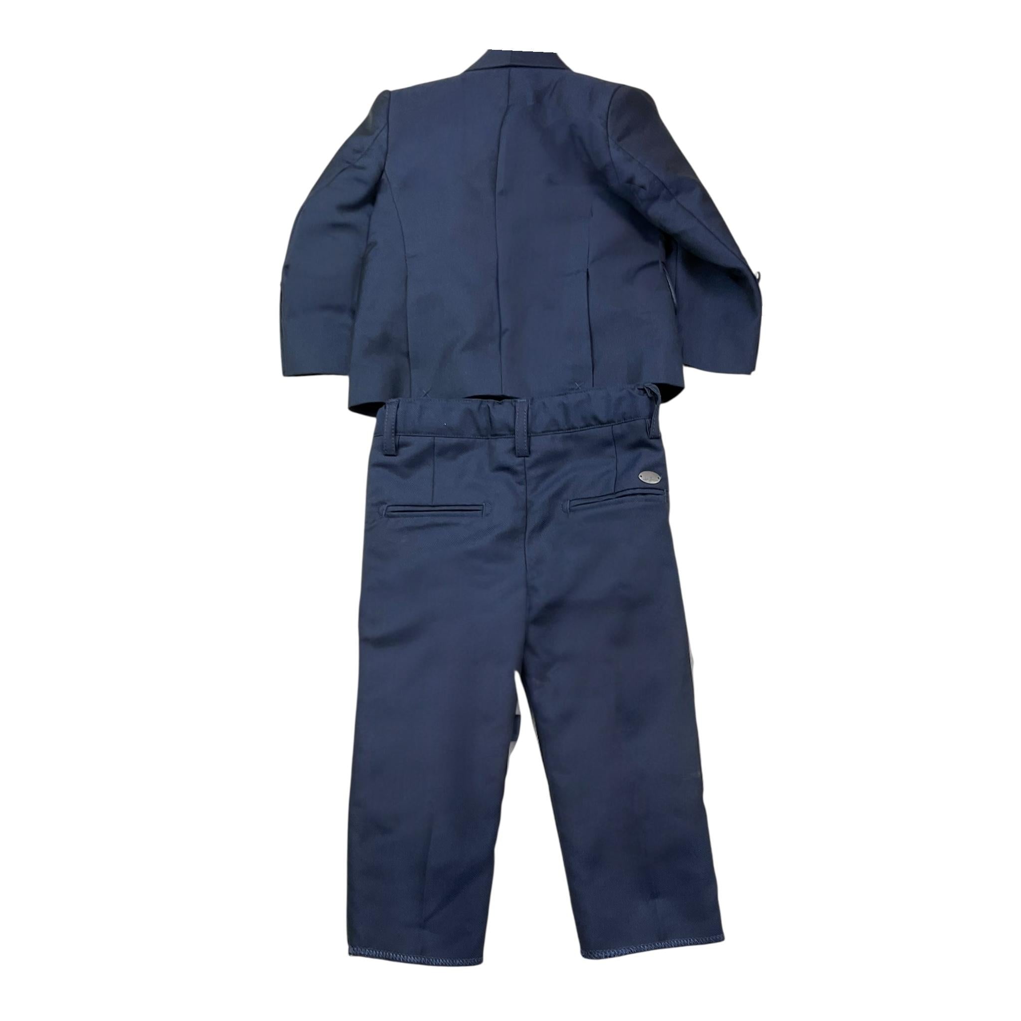 Les Gamins Completo 4 Pezzi Giacca-Camicia-Papillions-Pantalone per Neonato LGM402095N BLU LES GAMINS 