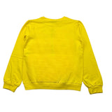 Gaelle Einfarbiges Rundhals-Sweatshirt mit gelbem Aufdruck für Mädchen