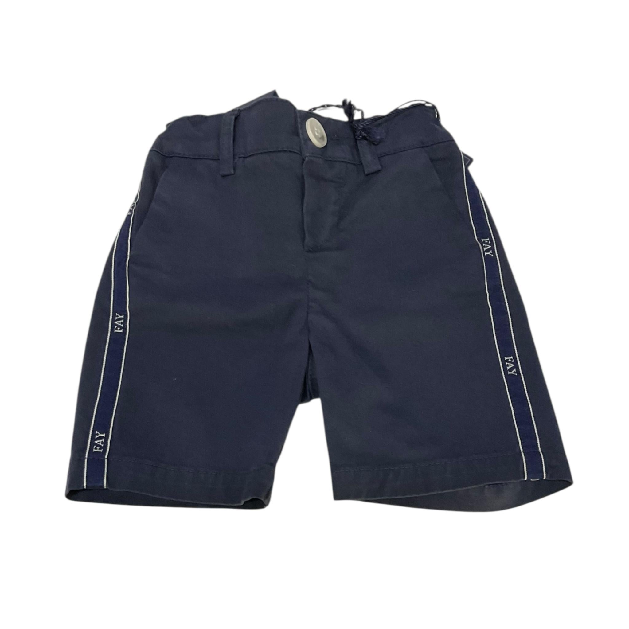 Fay Bermuda Tinta Unita con Profili In Contrasto per Neonato 5Q6329 BLU FAY 