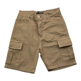 Never Too Bermuda Einfarbig Verstellbare Taille Beige Für Jungen