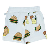 Stella Mccartney Bermudashorts aus einfarbigem Fleece mit Prints in Weiß für Neugeborene