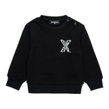 DSQUARED2 felpa girocollo tinta unita con stampa Nero per Neonato DQ2546 NERO DSQUARED2 