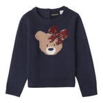 SARABANDA maglia tinta unita con paillettes Blu per Bambina A316 BLU SARABANDA 