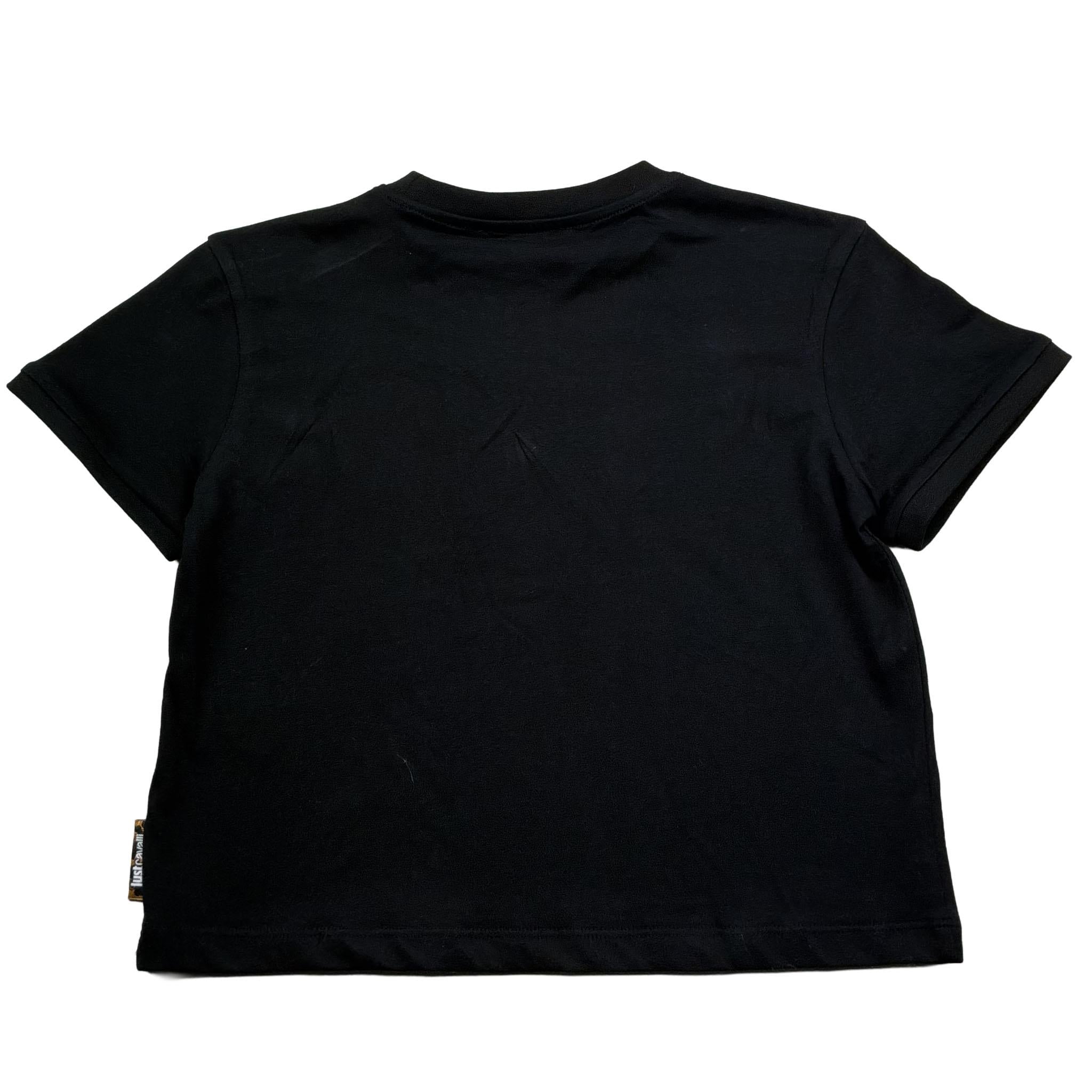 Just Cavalli T-Shirt Girocollo Tinta Unita con Stampa per Bambina JGP26195TS NERO JUST CAVALLI 