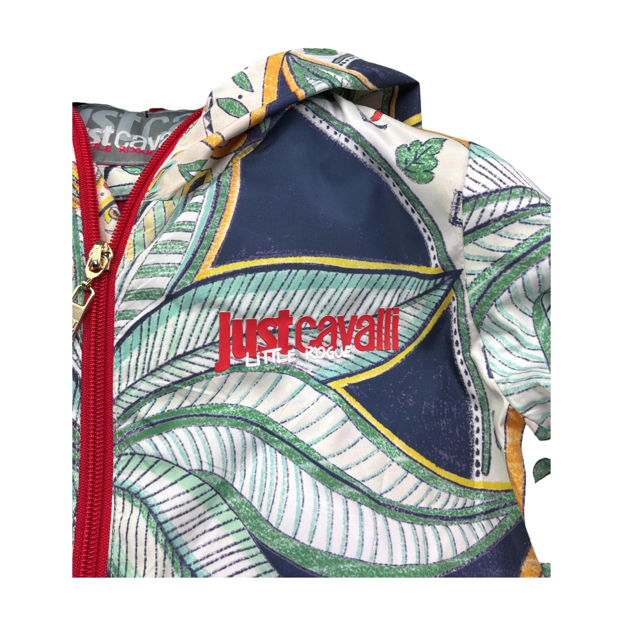 Just Cavalli Giubbino Antivento Stampa Fantasia con Cappuccio per Bambino JGP26144KW MULTICOLOR JUST CAVALLI 