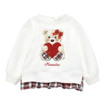 MONNALISA felpa chiusa girocollo tinta unita con stampa orso Panna per Bambina 19D638 PANNA MONNALISA 