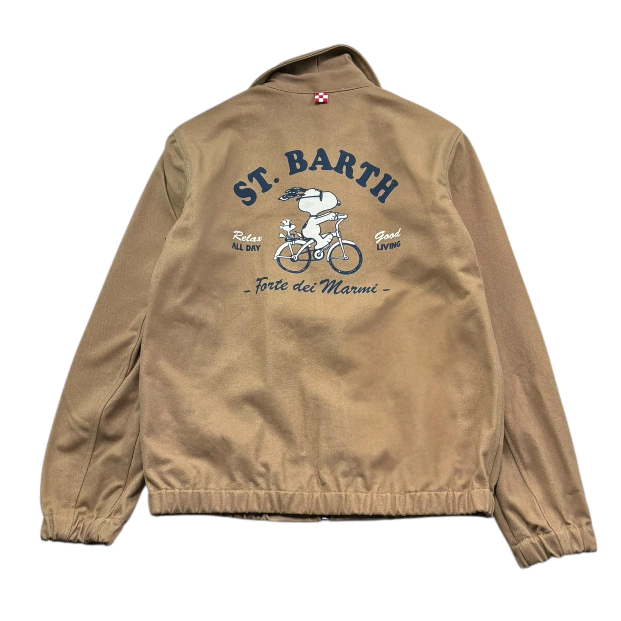 Saint Barth Giubbino Tinta Unita con Zip E Stampa per Bambino 01036L CAMMELLO SAINT BARTH 