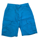 Paolo Pecora Einfarbige Bermuda-Shorts mit elastischer Taille Hellblau für Neugeborene