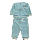 MOSCHINO completo 2pz felpa-pantalone tinta unita con logo Azzurro per Neonato MUK05B AZZURRO MOSCHINO 