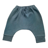 Teddy E Minou Einfarbige Hose mit elastischem Bund Hellblau für Neugeborene