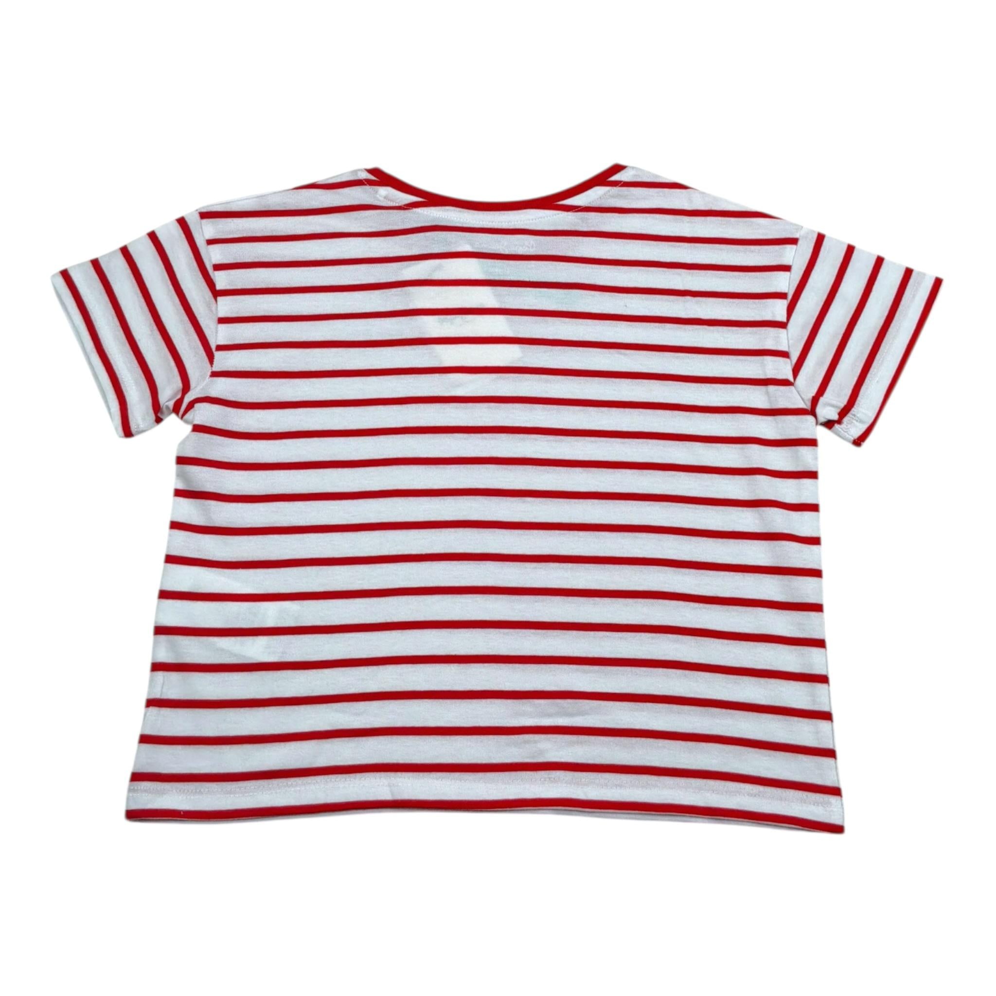 Pepe Feamo T-Shirt Bicolore Fantasia A Righe per Bambina PQ503128 BIANCO/ROSSO PEPE JEANS 