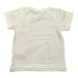 Emc T-Shirt Rundhals Einfarbig mit Kontrastdruck Weiß für Neugeborene
