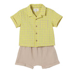 Teddy E Minou Completo 2 Pezzi Camicia-Bermuada per Neonato E25CP065C3159 BEIGE TEDDY E MINOU 