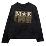 MARC ELLIS shirt girocollo tinta unita con brillantini Nero per Bambina JMJTS00168 NERO MARC ELLIS 