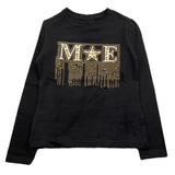 MARC ELLIS shirt girocollo tinta unita con brillantini Nero per Bambina JMJTS00168 NERO MARC ELLIS 