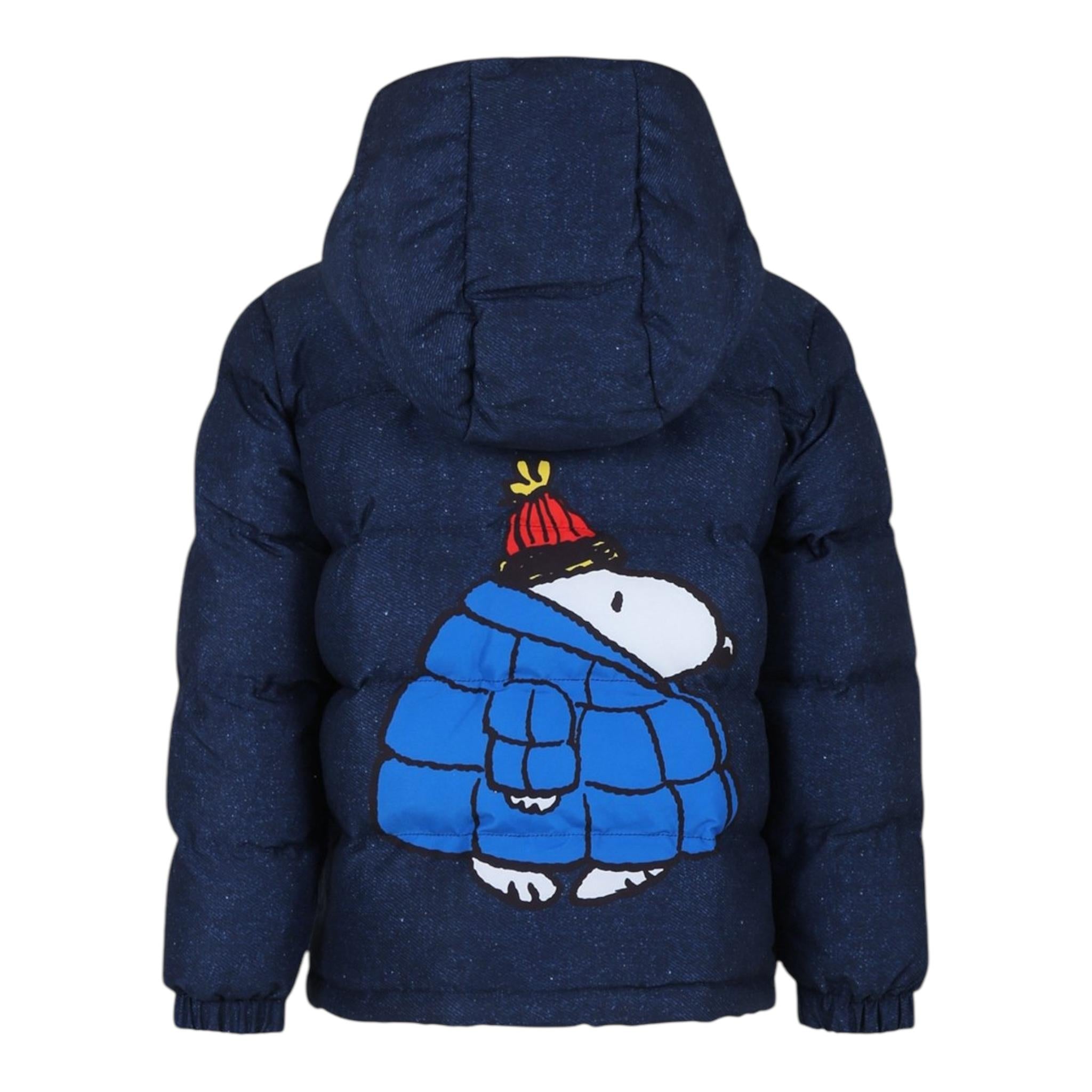 SAINT BARTH giubbino tinta unita con zip e cappuccio e con stampa  Blu per Neonato BAX00060 BLU SAINT BARTH 