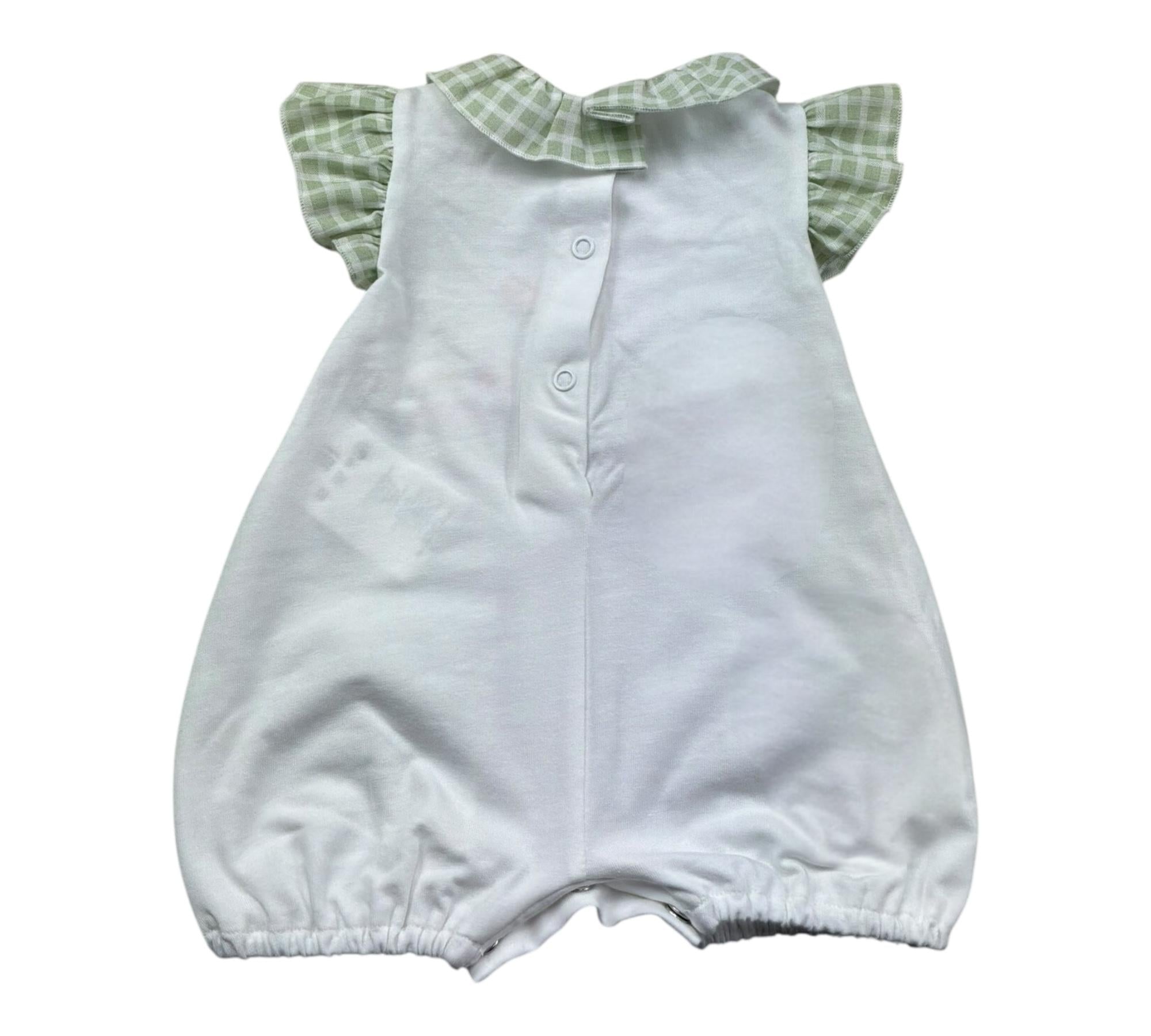Le Bebe Pagliaccetto Mezza Manica Tinta Unita per Neonata LBG6232 BIANCO LE BEBE 