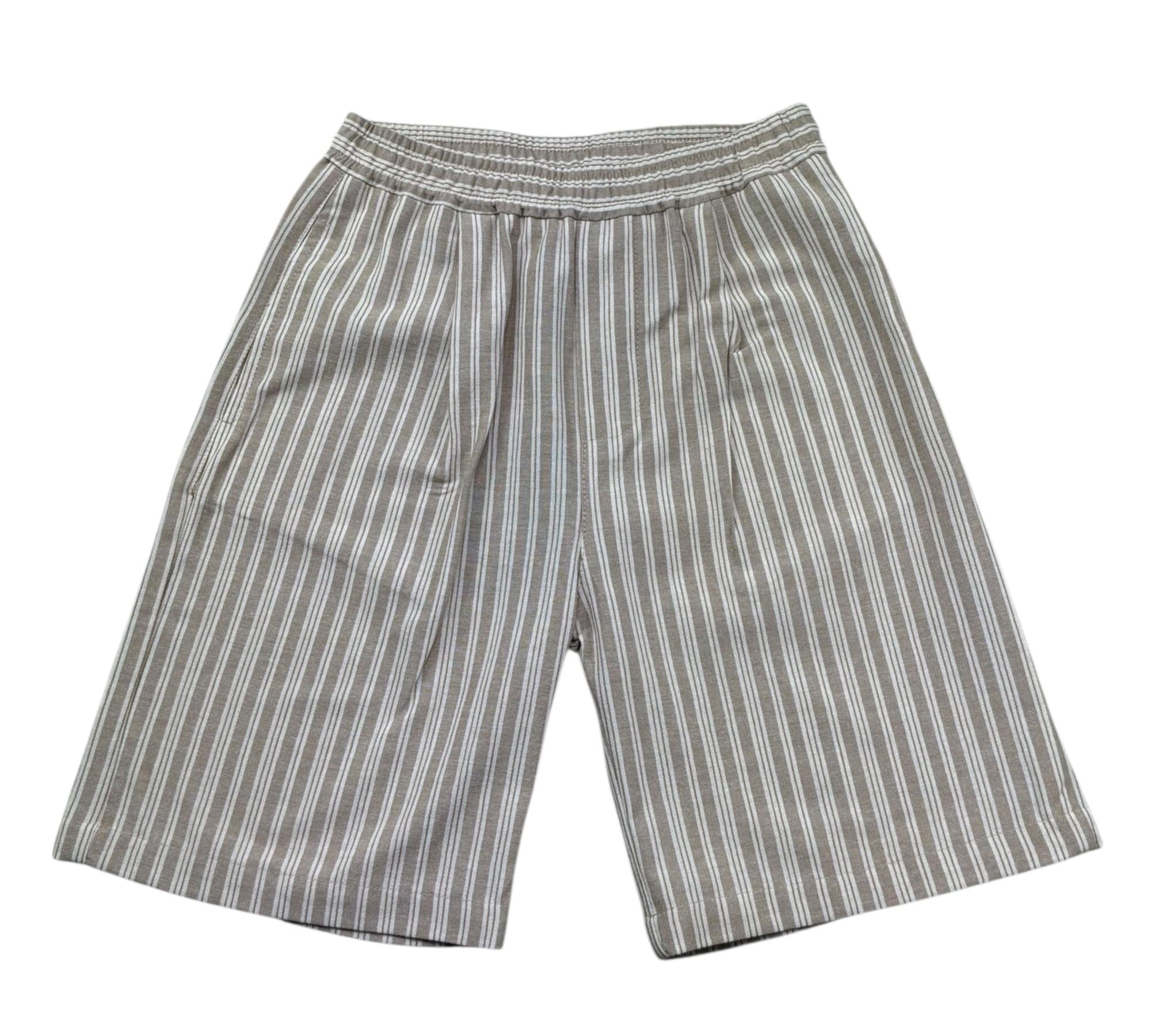 Paolo Pecora Bermuda Fantasia A Righe con Elastico In Vita per Bambino PP4296 BEIGE PAOLO PECORA 