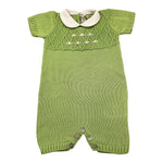 Gughelino Pagliaccetto In Filo Tinta Unita con Colletto In Contrasto per Neonata 3041 VERDE GUGHELINO 
