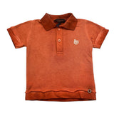 Please Poloshirt Halbarm Einfarbig Orange für Baby