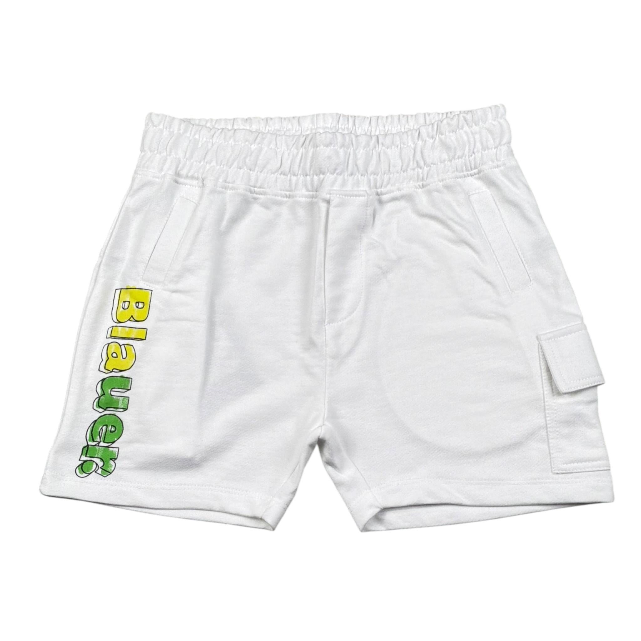 Blauer Bermuda Tinta Unita con Stampa per Neonato 25SBLKP05552 BIANCO BLAUER 