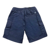 Nupkeet Einfarbige Bermuda-Shorts mit elastischer Taille Blau für Jungen