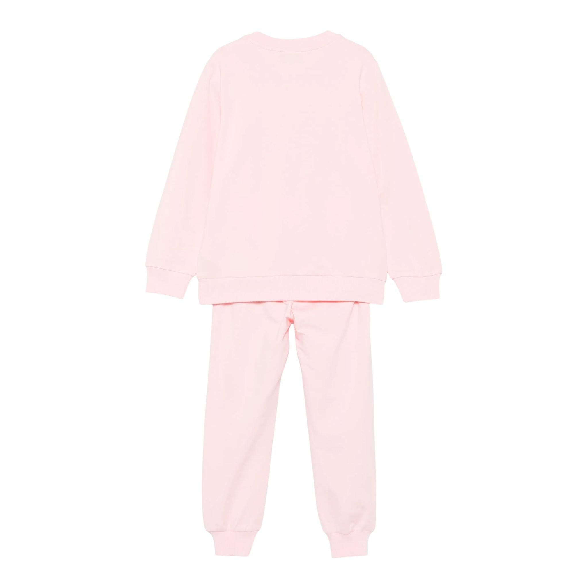 MOSCHINO completo 2 pezzi felpa-pantalone tinta unita Rosa per Bambina HUKM06H ROSA MOSCHINO 