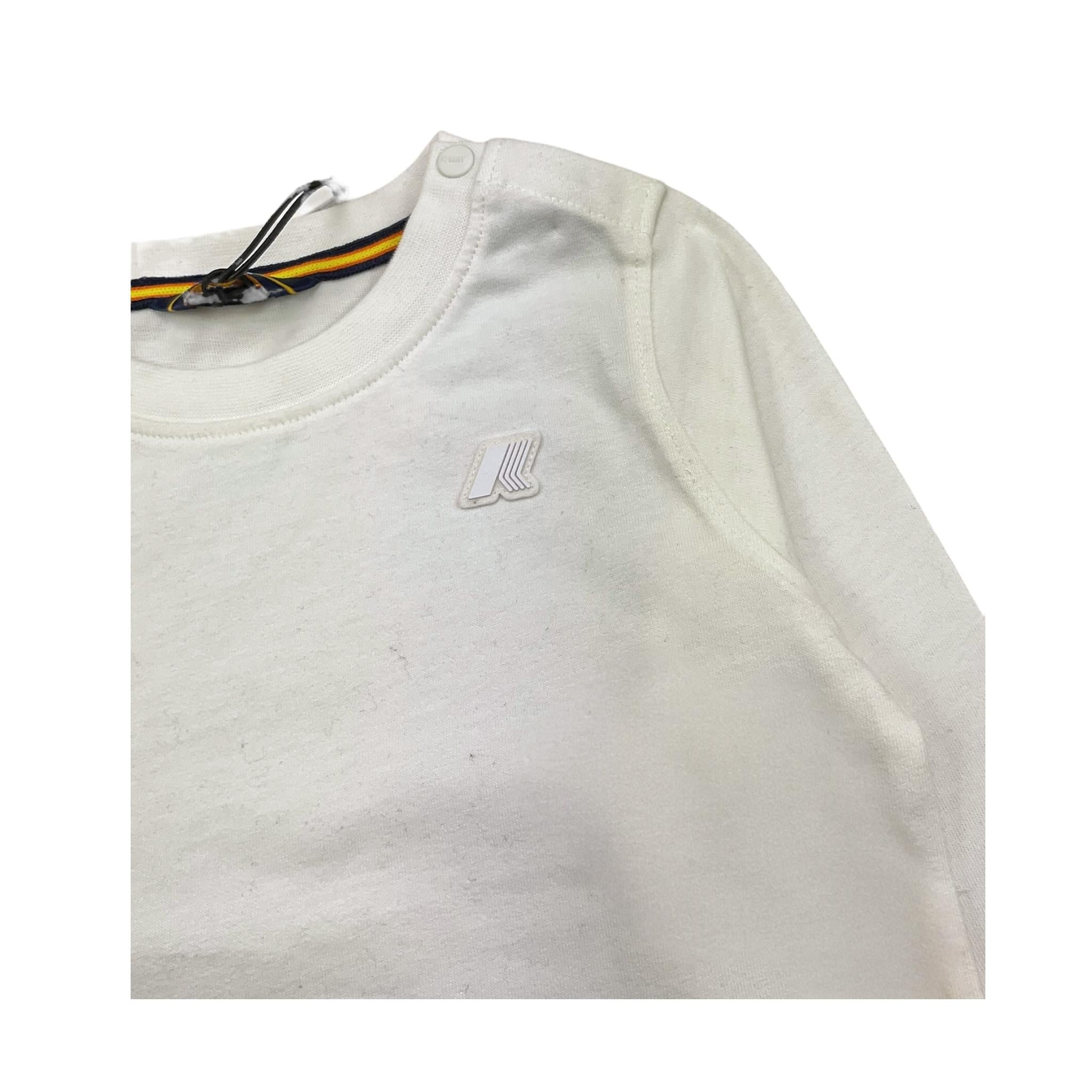 K-WAY shirt girocollo tinta unita con logo Bianco per Neonato K6123WW BIANCO K-WAY 