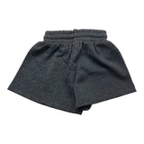 Schuh Kurzer Einfarbiger Trainingsanzug Modell Mit Elastischer Taille Schwarz Für Mädchen