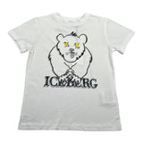 Iceberg T-Shirt Girocollo Tinta Unita con Stampa per Bambino TSICE5106JX BIANCO ICEBERG 