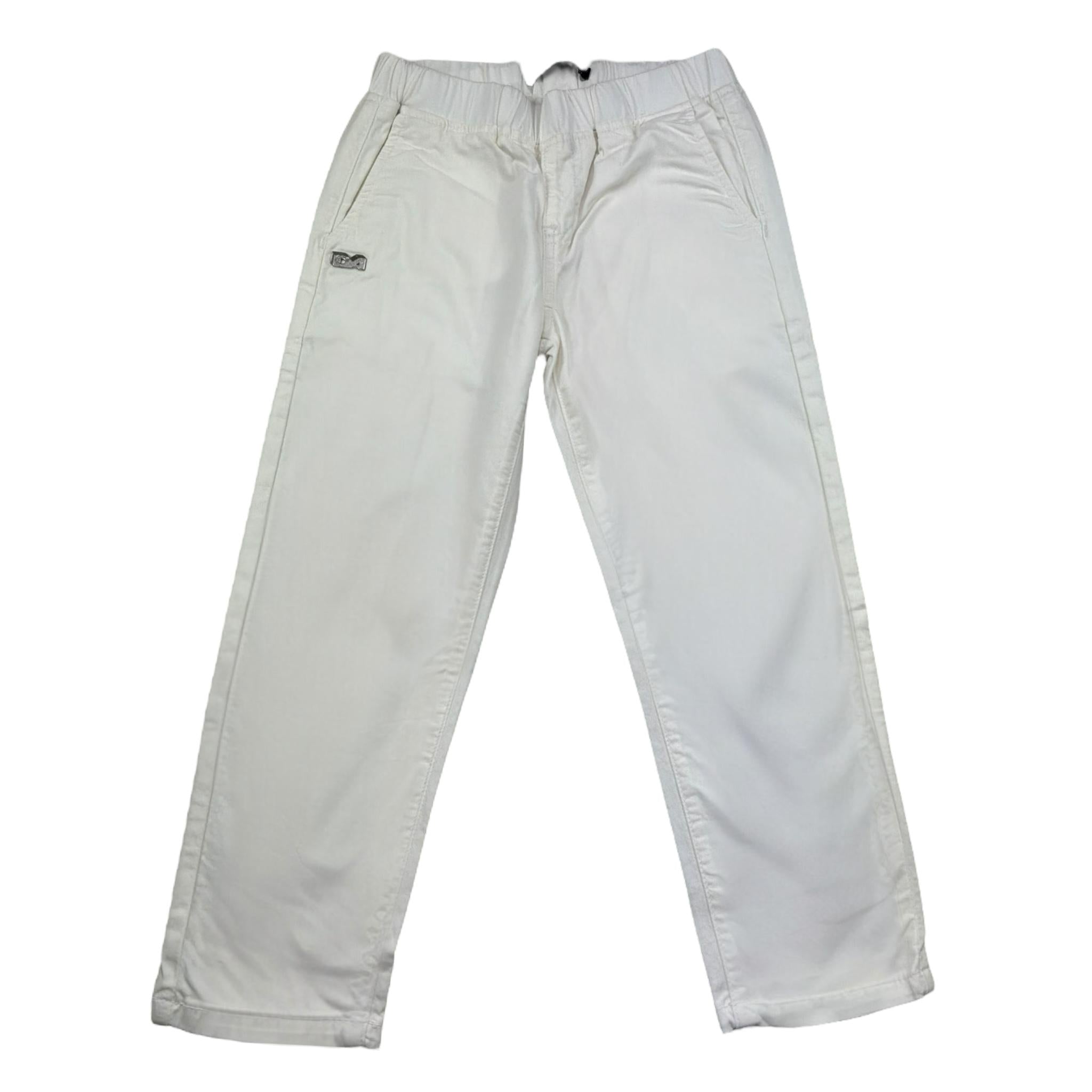 Daniele Alessandrini Pantalone Tinta Unita con Elastico In Vita per Bambino 1235P00262 BIANCO DANIELE ALESSANDRINI 