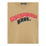 DSQUARED2 felpa girocollo tinta unita con stampa Beige per Neonato DQ2504 BEIGE DSQUARED2 