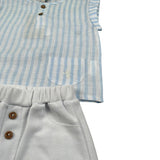 Lalalu' Completo 2 Pezzi Camicia-Bermuda per Neonato CCTL01G BIANCO/BEIGE LALALU' 