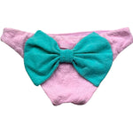 Saint Barth Costume Mutandina Tinta Unita con Fiocco per Bambina MADAME ROSA SAINT BARTH 