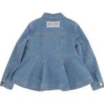 Elisabetta Franchi camicia Manica Lunga Tinta Unita In Denim per Bambina EFGB123XXX AZZURRO ELISABETTA FRANCHI 