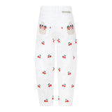 Stella Mccartney Jeans Tinta Unita con Ricami Ciliegie per Bambina TW6B800X BIANCO STELLA McCARTNEY 