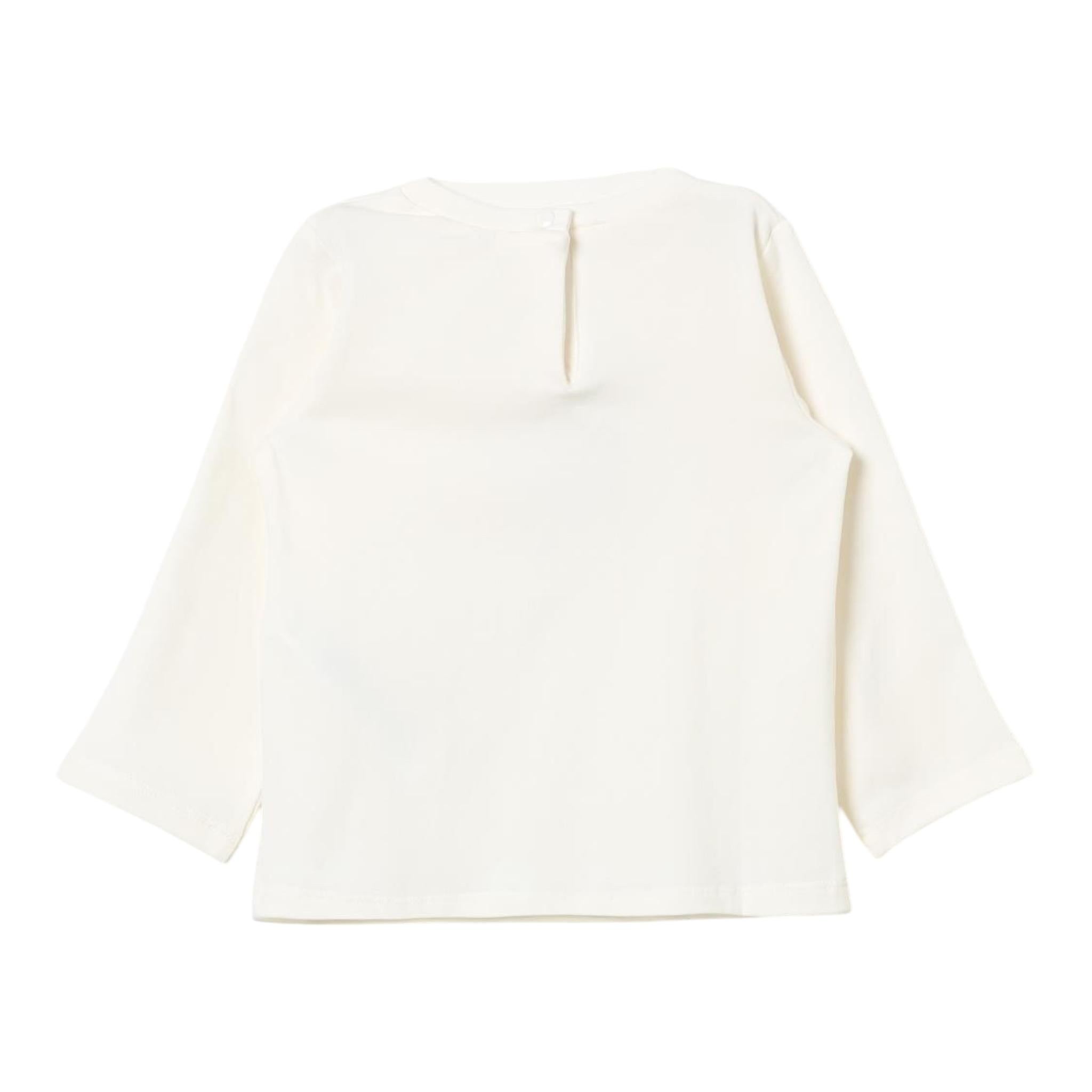 LIU JO shirt girocollo tinta unita con stampa in contrasto Panna per Neonata JF4045 PANNA LIU JO 