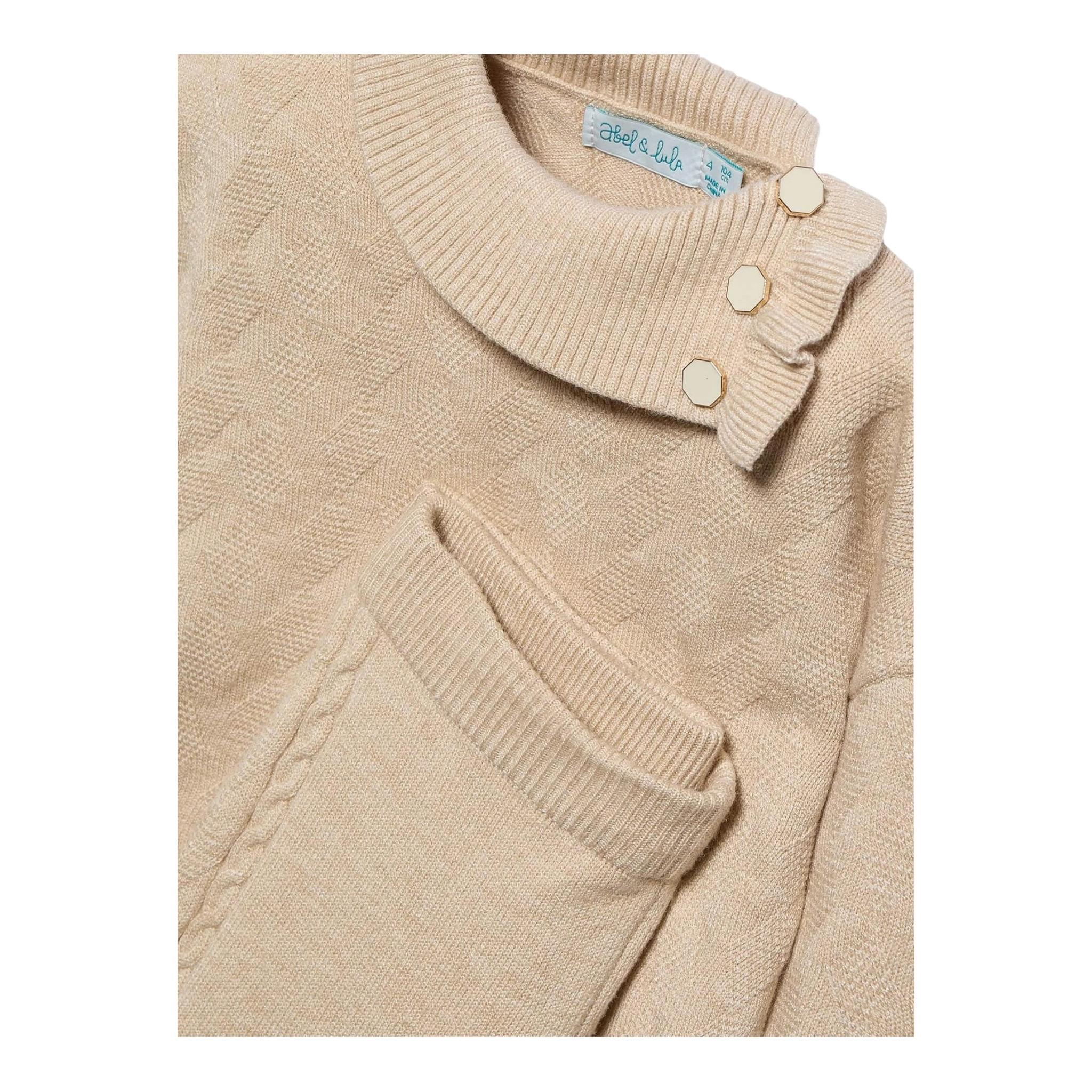 ABEL & LULA completo 2 pezzi maglia-pantalone tinta unita Beige per Bambino 5721 BEIGE ABEL & LULA 