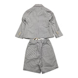 Sp1 Complete 2-teilige Zeremonie-Jacke in Volltonfarbe, Bermudablau, für Jungen
