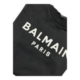 Balmain T-Shirt Rundhalsausschnitt einfarbig mit schwarzem Logo-Print für Jungen