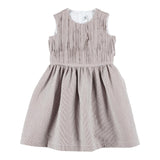 Das Eule-Braun gestreifte Muster Armloch Kleid für Mädchen