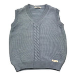 BARCELLINO gilet tinta unita con trecce Azzurro per Neonato 105608X AZZURRO BARCELLINO 