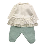NINNAOH completo 2pz bicolore maglia-ghettina Bianco/rosa per Neonata I2471C BIANCO/ROSA NINNAOH 